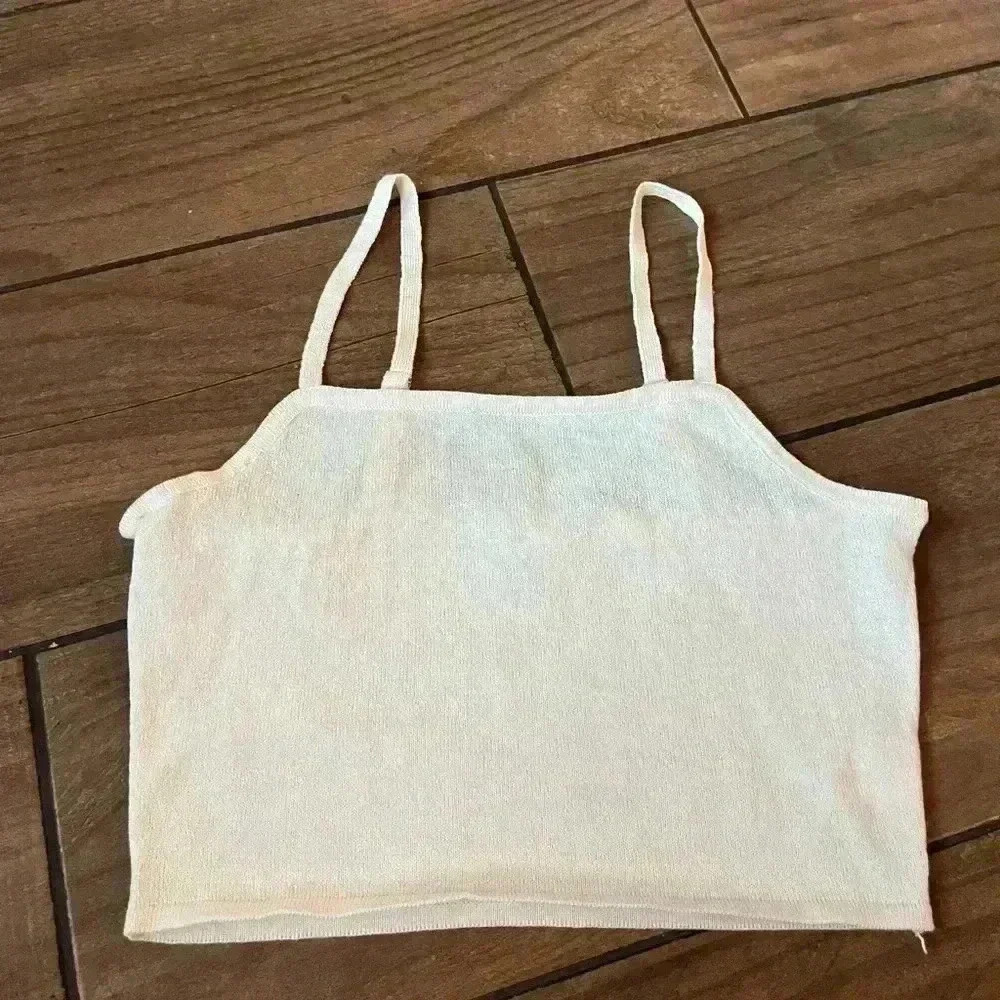 Lane 201 cream knit tank medium